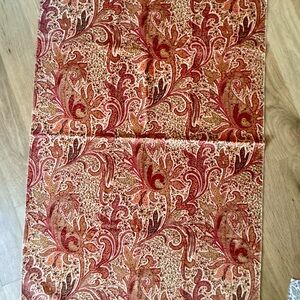 Two samples of Lee Jofa Jaipur Paisley velvet and cotton